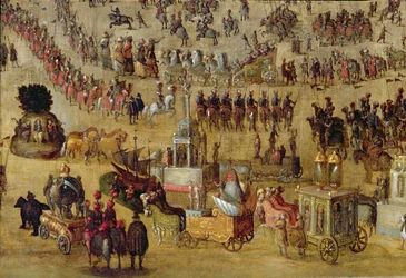 The Place Royale and the Carrousel in 1612 (detail)